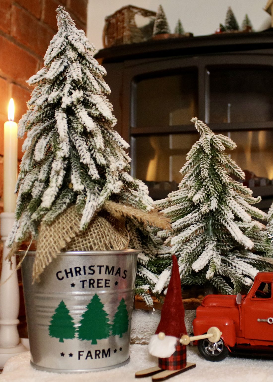 Sturdy galvanised steel Christmas Tree bucket small Love Home The Christmas Shop